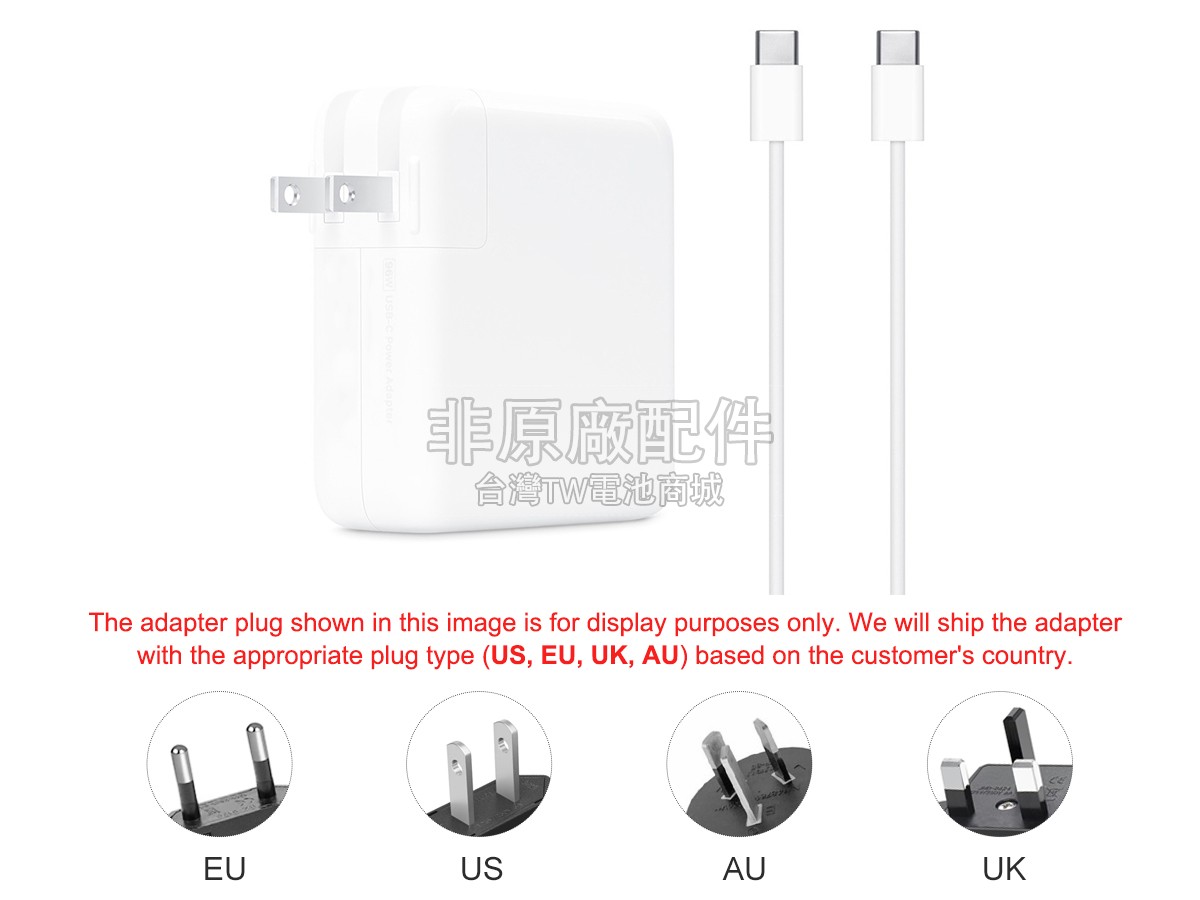 Apple 96W 20.5V-4.7A TYPE-C副廠變壓器