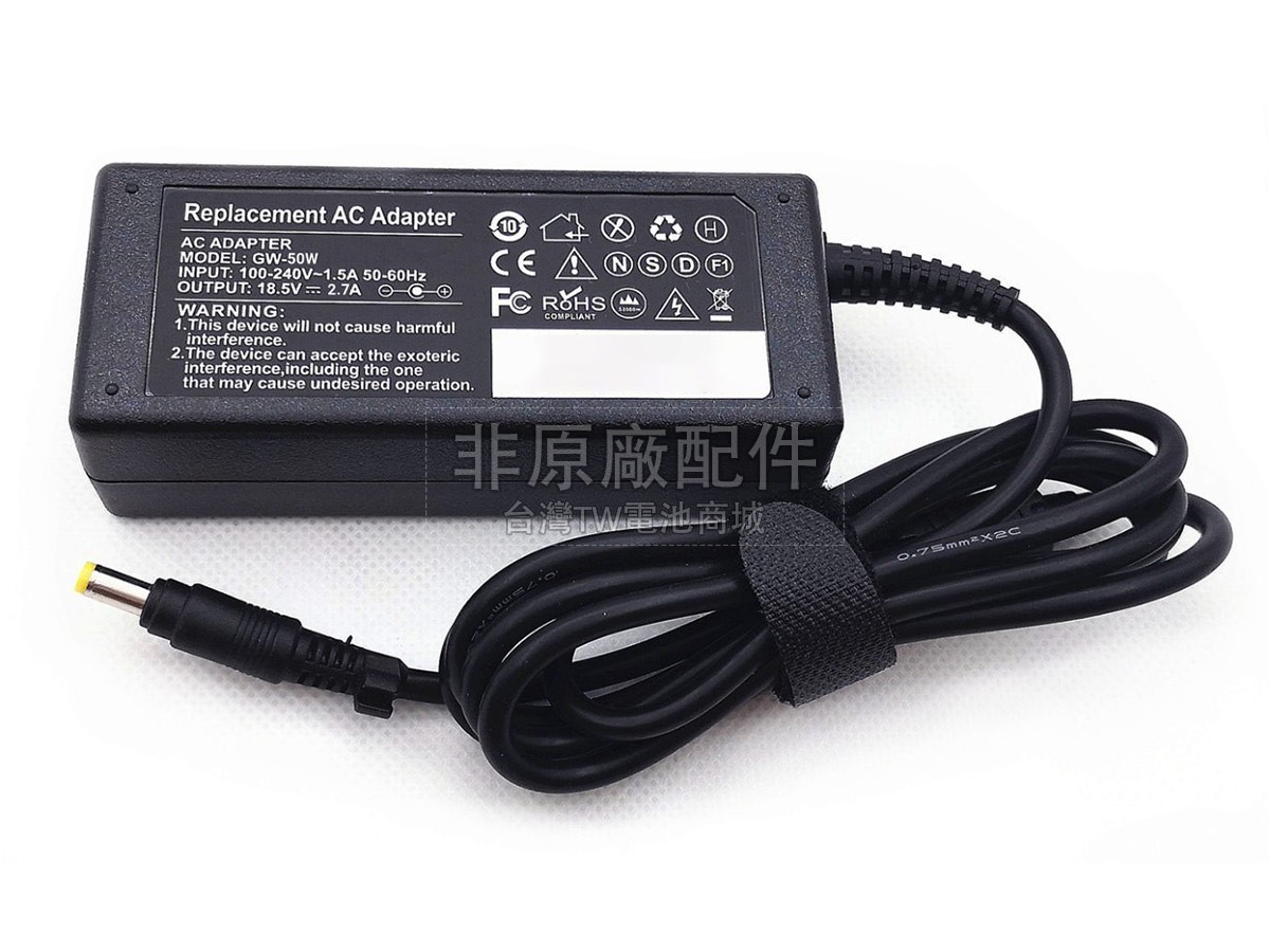 HP 50W 18.5V-2.7A 100-240V~1.5A 50/60HZ副廠變壓器