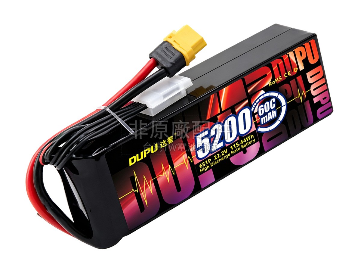 AolsteCell 22.2V 6S 5200MAH 60C XT60副廠電池