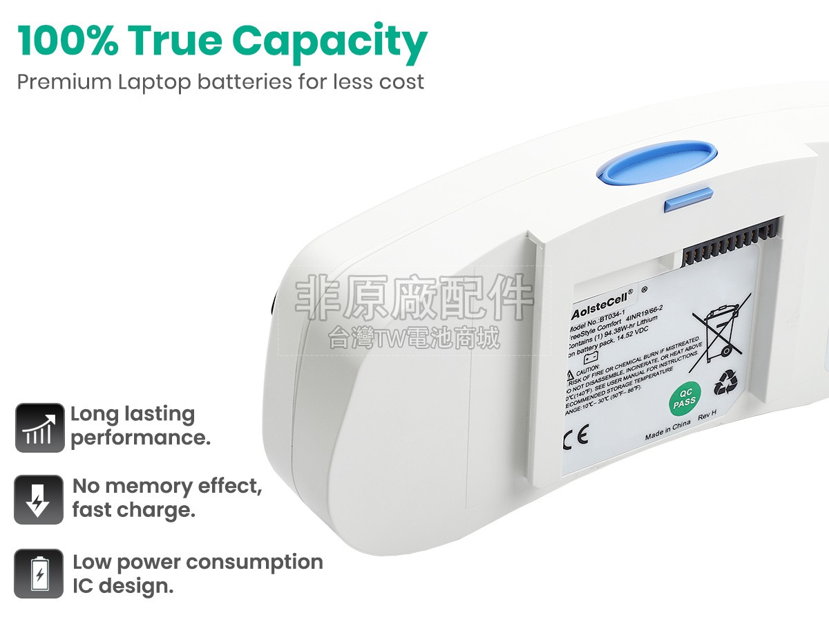 CAIRE BT034-1(4INR19/66-2)副廠電池