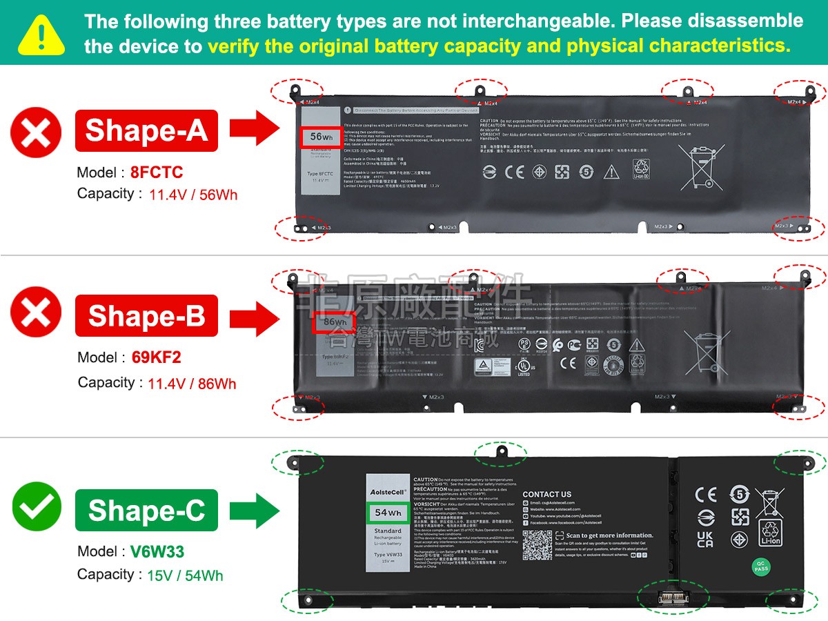 Dell P106F副廠電池