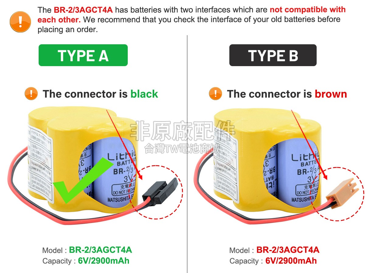 Fanuc BR-2/3AGCT4A副廠電池