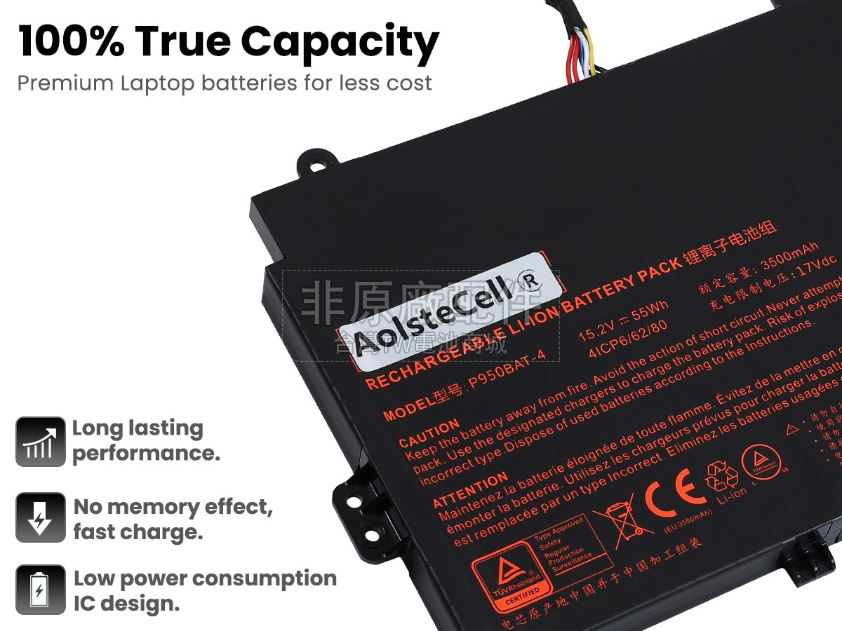 Hasee P955RT1副廠電池