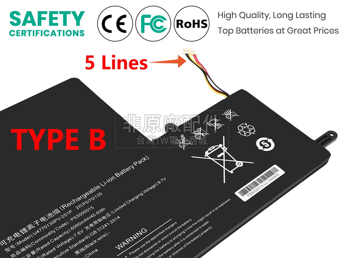 IPASON MAXBOOK P2 P154ABN51副廠電池