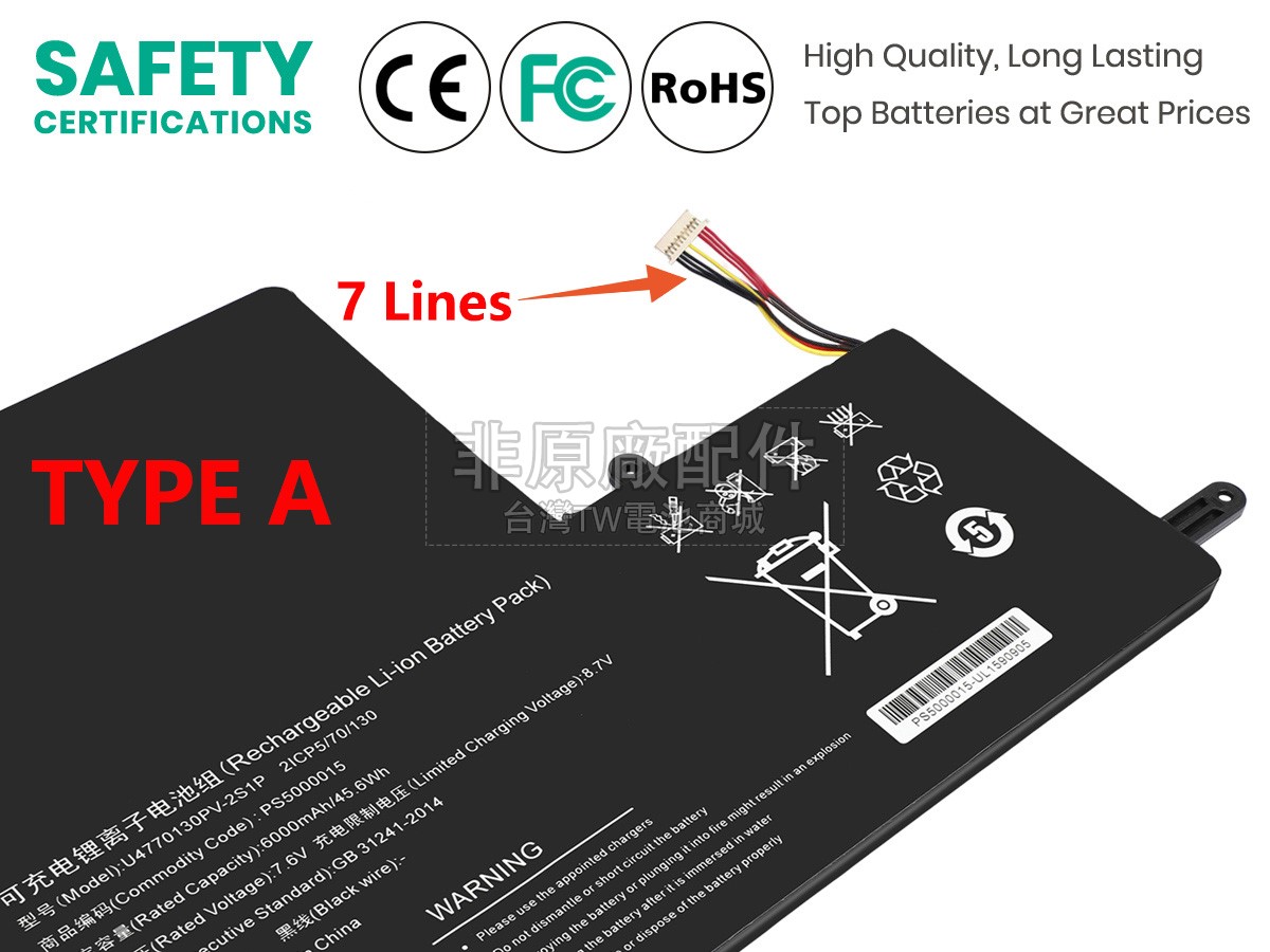 IPASON MAXBOOK P2 P154ABN51副廠電池
