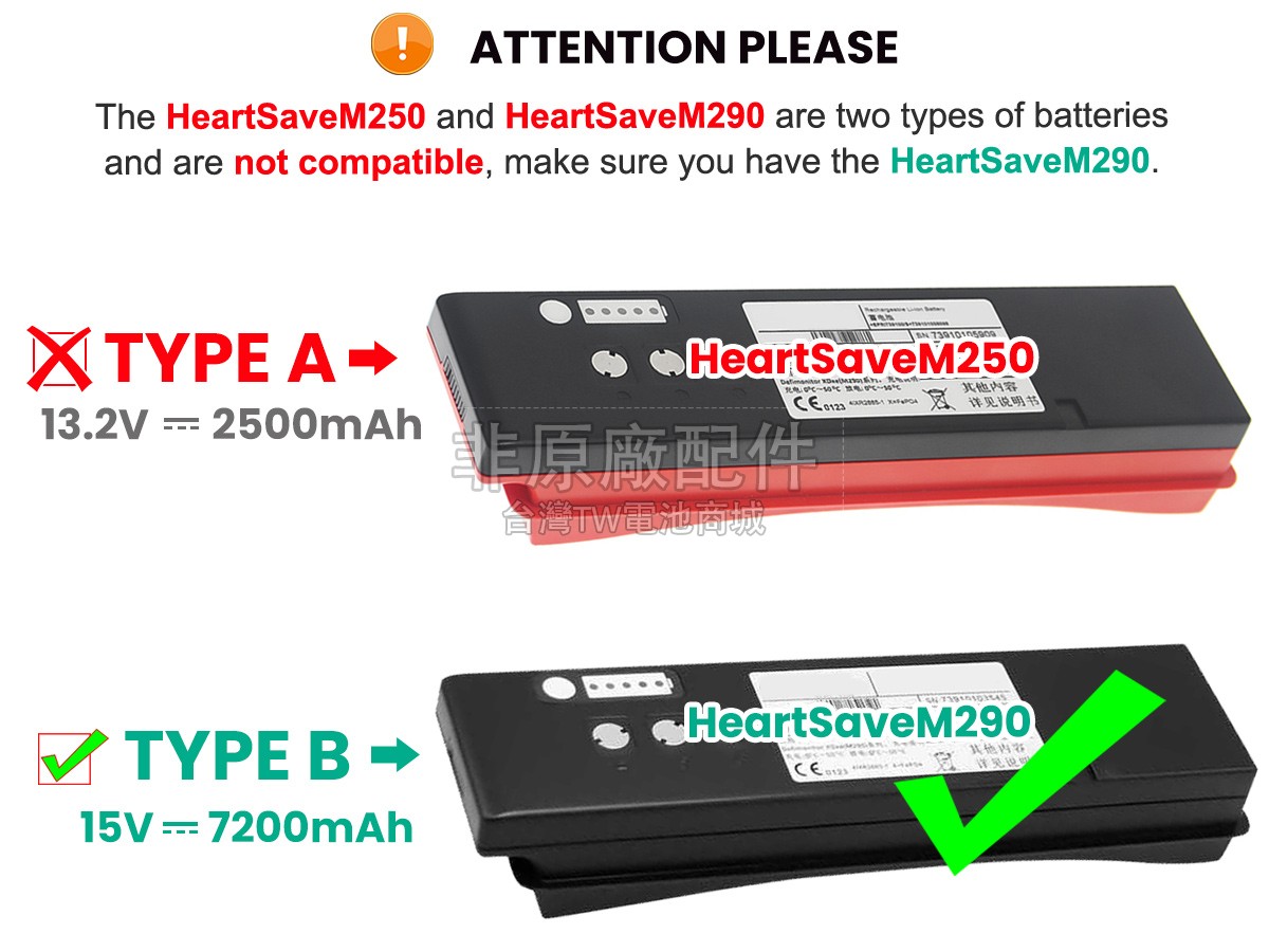 Primedic HEARTSAVE M250副廠電池