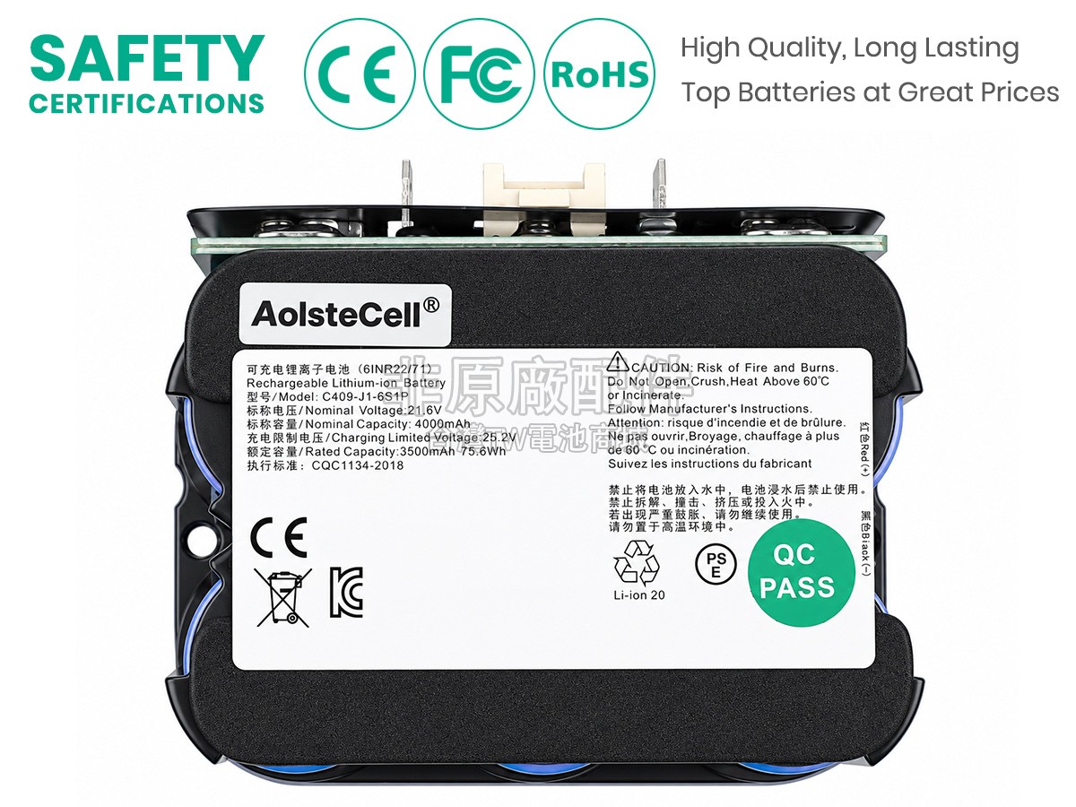 Roidmi C409-J1-6S1P副廠電池