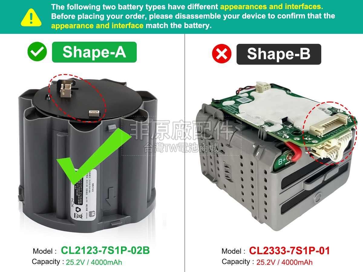 Tineco FLOOR ONE BOOSTER PRO FW28030ECN副廠電池