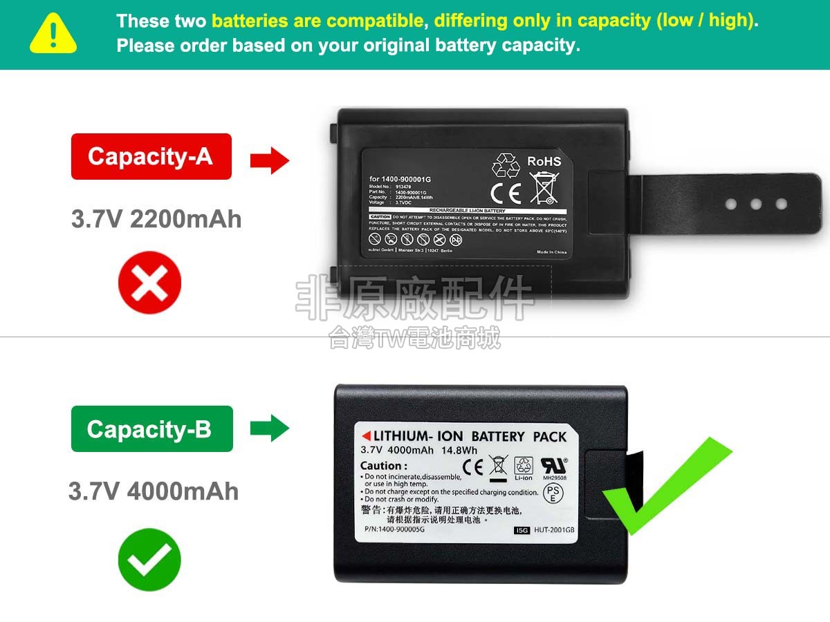 Unitech HT682副廠電池