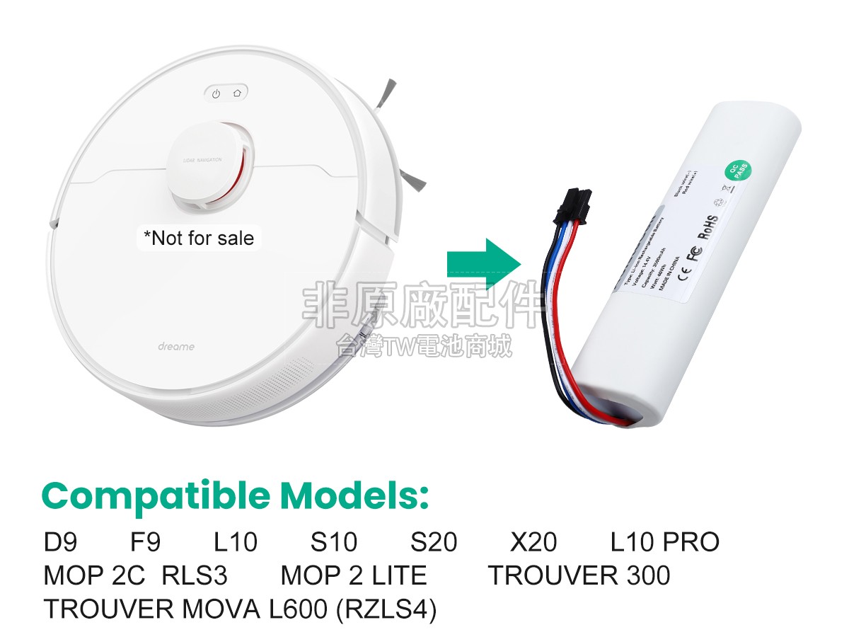 XiaoMi ROBOT VACUUM S20副廠電池